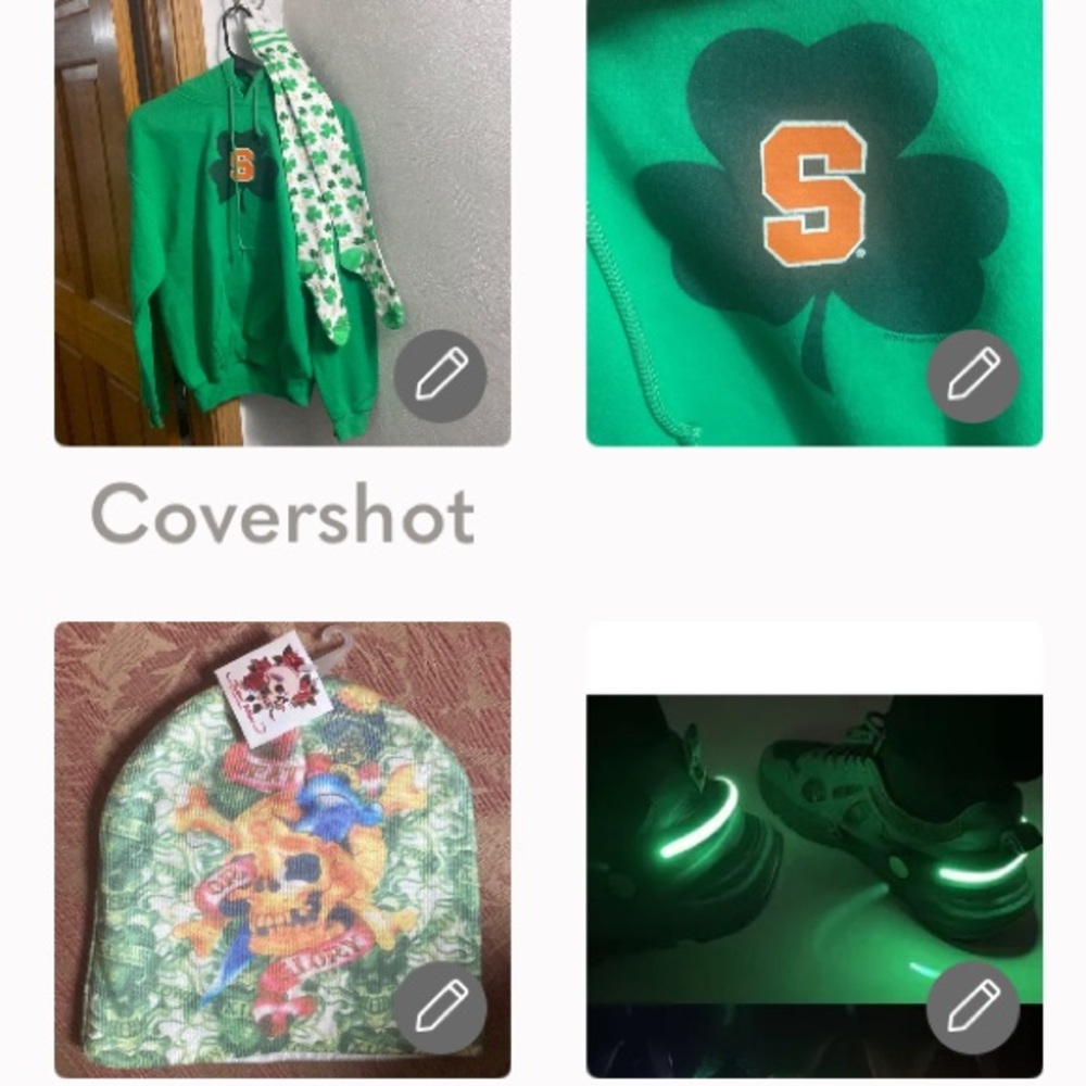 Syracuse☘️Hoodie szS+💀cap+2 NIP Night time LED shoe👟lights+knee socks🧦